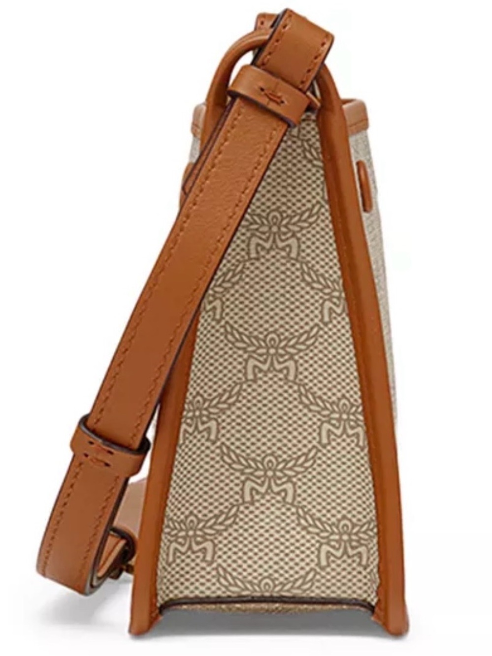 NWT MCM HIMMEL CROSSBODY IN LAURETOS W DETACHABLE FLAP POUCH CALF LEATHER TRIM - Picture 5 of 17